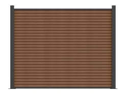 Online EXPERTLAND Valla para colocar Alt. 148 cm kit 9 tablones + 2 postes antracita - PALIZO Gris antracita / Color natural oscuro