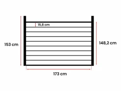 Online EXPERTLAND Valla para colocar Alt. 148 cm kit 9 tablones + 2 postes antracita - PALIZO Gris antracita / Color natural oscuro
