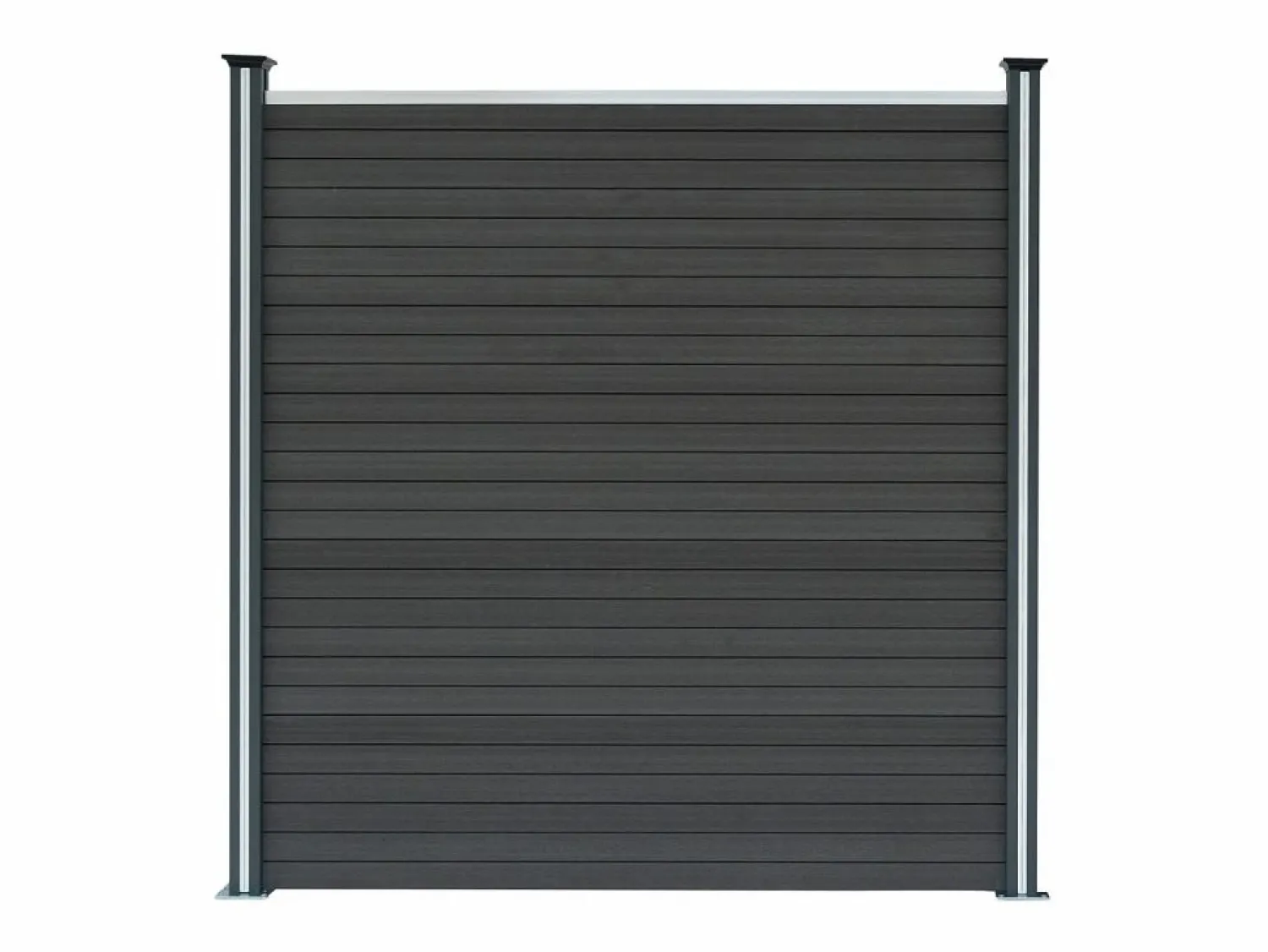 Monstershop Vallas para exteriores de WPC y Aluminio - 6x Paneles + 7 Postes |