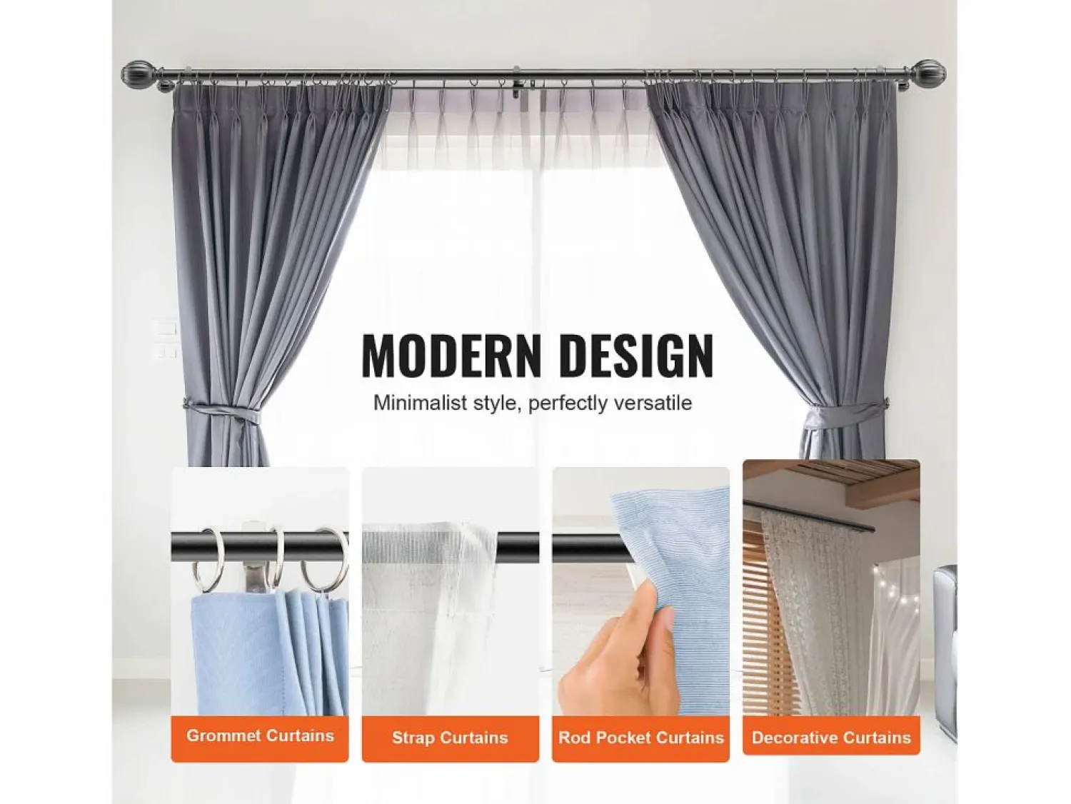 Online Varillas de Cortinas Dobles SucceBuy, Longitud Ajustable de 91.4-182.9 cm, para Salones, Dormitorios, Baños Persianas De Interior