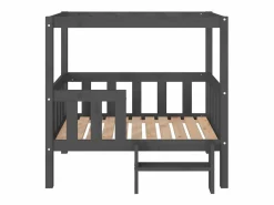 Online Garden Furniture Varyn Cama para perros madera maciza de pino 95,5x73,5x90 cm Gris