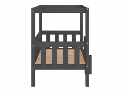 Online Garden Furniture Varyn Cama para perros madera maciza de pino 95,5x73,5x90 cm Gris
