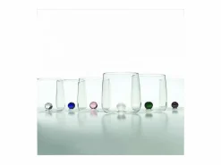 Vaso Bilia Zafferano de vidrio borosilicato, juego de 6 piezas, color verde