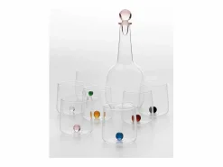 Vaso Bilia Zafferano de vidrio borosilicato, juego de 6 piezas, color gris