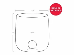 Vaso Bilia Zafferano de vidrio borosilicato, juego de 6 piezas, color gris