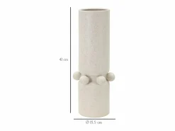 Outlet Vaso moderno de cerámica con acabado mate Bubbles Beige