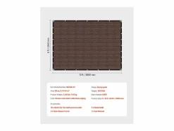Velo de Sombra 90% SucceBuy, 244 x 366 cm, Red de Sombra PEHD 140 g/m², Ojales de Acero Inoxidable, Protección Solar/Paravientos, Exterior, Marrón Marru00f3n