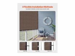 Velo de Sombra 90% SucceBuy, 244 x 366 cm, Red de Sombra PEHD 140 g/m², Ojales de Acero Inoxidable, Protección Solar/Paravientos, Exterior, Marrón Marru00f3n