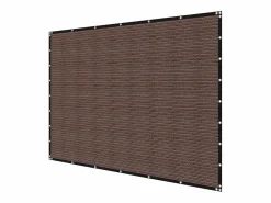 Velo de Sombra 90% SucceBuy, 244 x 366 cm, Red de Sombra PEHD 140 g/m², Ojales de Acero Inoxidable, Protección Solar/Paravientos, Exterior, Marrón Marru00f3n