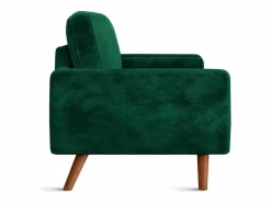 Outlet DripeX Velvet y sofá de terciopelo sólido - 3 Lugares - Carga máxima de 300 kg - 176x78x85cm Verde