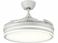 Discount AKUNADECOR Ventilador Dc Bayomo L Led Con Memoria De Color Blanco