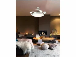 Discount AKUNADECOR Ventilador Dc Bayomo L Led Con Memoria De Color Blanco