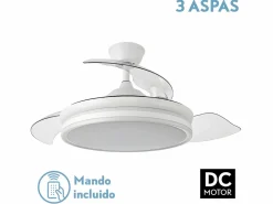 Discount AKUNADECOR Ventilador Dc Bayomo L Led Con Memoria De Color Blanco