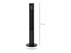 Discount Ventilador de pedestal 3 velocidades, oscilación 70°, temporizador 12H, 4 modos, control remoto, acero, (31,5x31,5x117cm) Aire Acondicionado, Ventilación