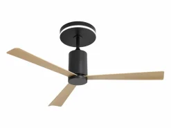 Ventilador de techo 52" con luz LED, 3 aspas de ABS, motor CC reversible, control remoto, para patio y sala (132x132x65,5cm)