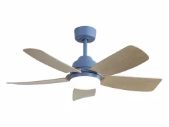 Outlet Ventilador de techo oscuro de 42 pulgadas - Ventilador de techo con luz LED y 5 aspas de ABS - para dormitorio y sala de estar Azul