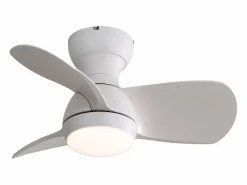 New Ventilador de techo de 23 pulgadas ---- Ventilador de techo con luz LED y 3 aspas de ABS --- para dormitorio Aire Acondicionado, Ventilación