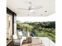 Ventilador de techo - Ventilador de techo con luz LED y 3 aspas de ABS - 6 tipos de ventiladores con control remoto - para sala de estar