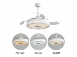 Best Ventilador de techo de 2 pulgadas - Ventilador de techo con iluminación LED y reproductor de música Bluetooth - para sala de estar y dormitorio Aire Acondicionado, Ventilación