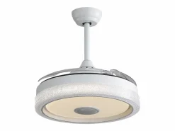 Best Ventilador de techo de 2 pulgadas - Ventilador de techo con iluminación LED y reproductor de música Bluetooth - para sala de estar y dormitorio Aire Acondicionado, Ventilación