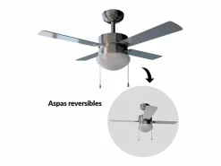 Clearance Ventilador de techo Cecotec EnergySilence Aero 450 50W 4 aspas reversibles /gris Blanco