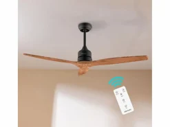 Sale Ventilador de techo Cecotec EnergySilence Aero 5270 40W negro/madera Ø132 cm Color natural claro