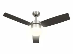Online vidaxl Ventilador de techo con luz con mando marrón oscuro 108 cm Marru00f3n
