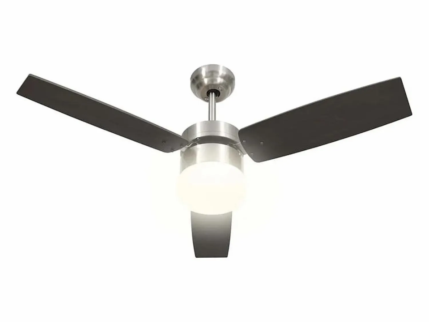 Online vidaxl Ventilador de techo con luz con mando marrón oscuro 108 cm Marru00f3n