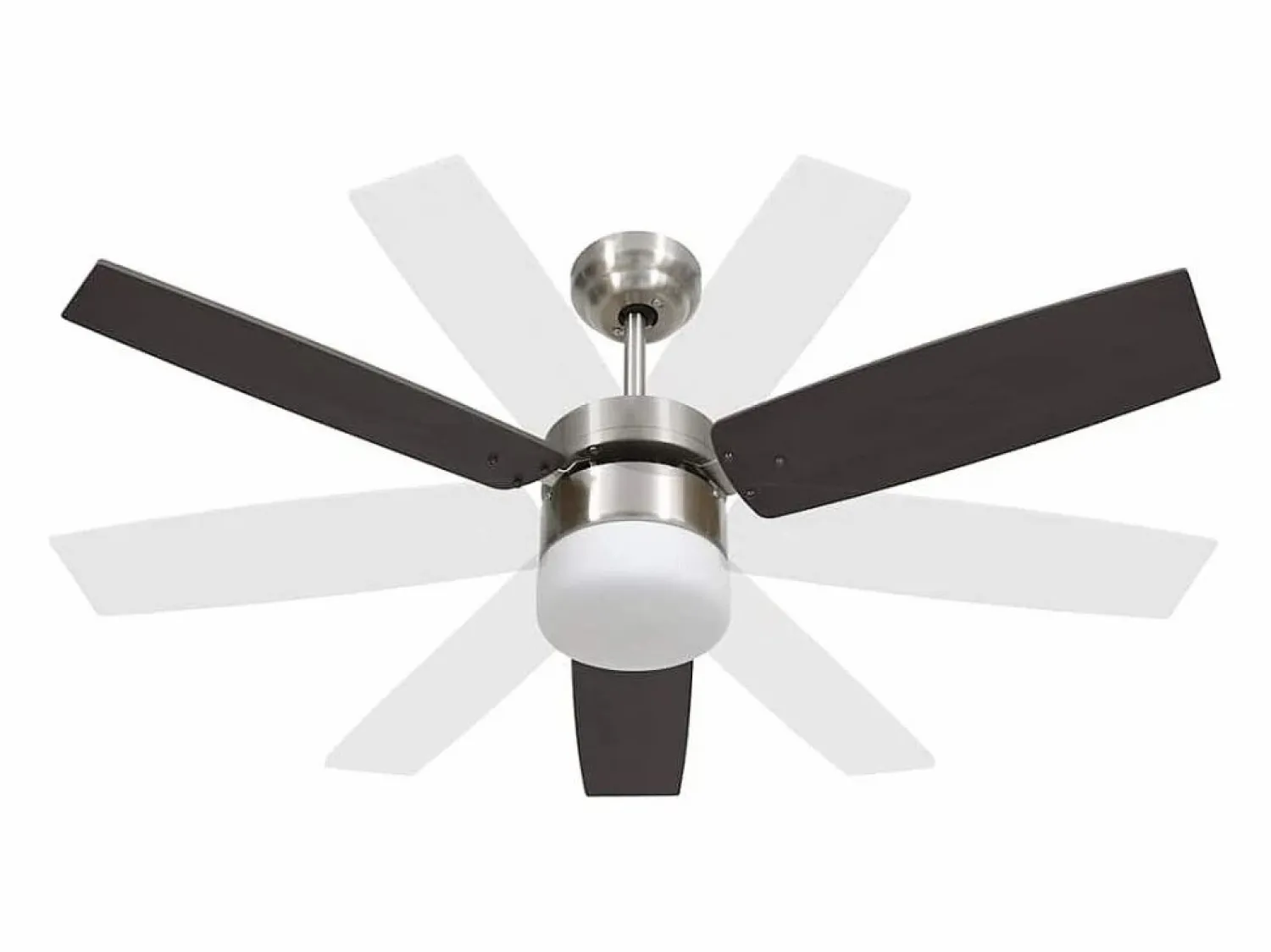 Online vidaxl Ventilador de techo con luz con mando marrón oscuro 108 cm Marru00f3n