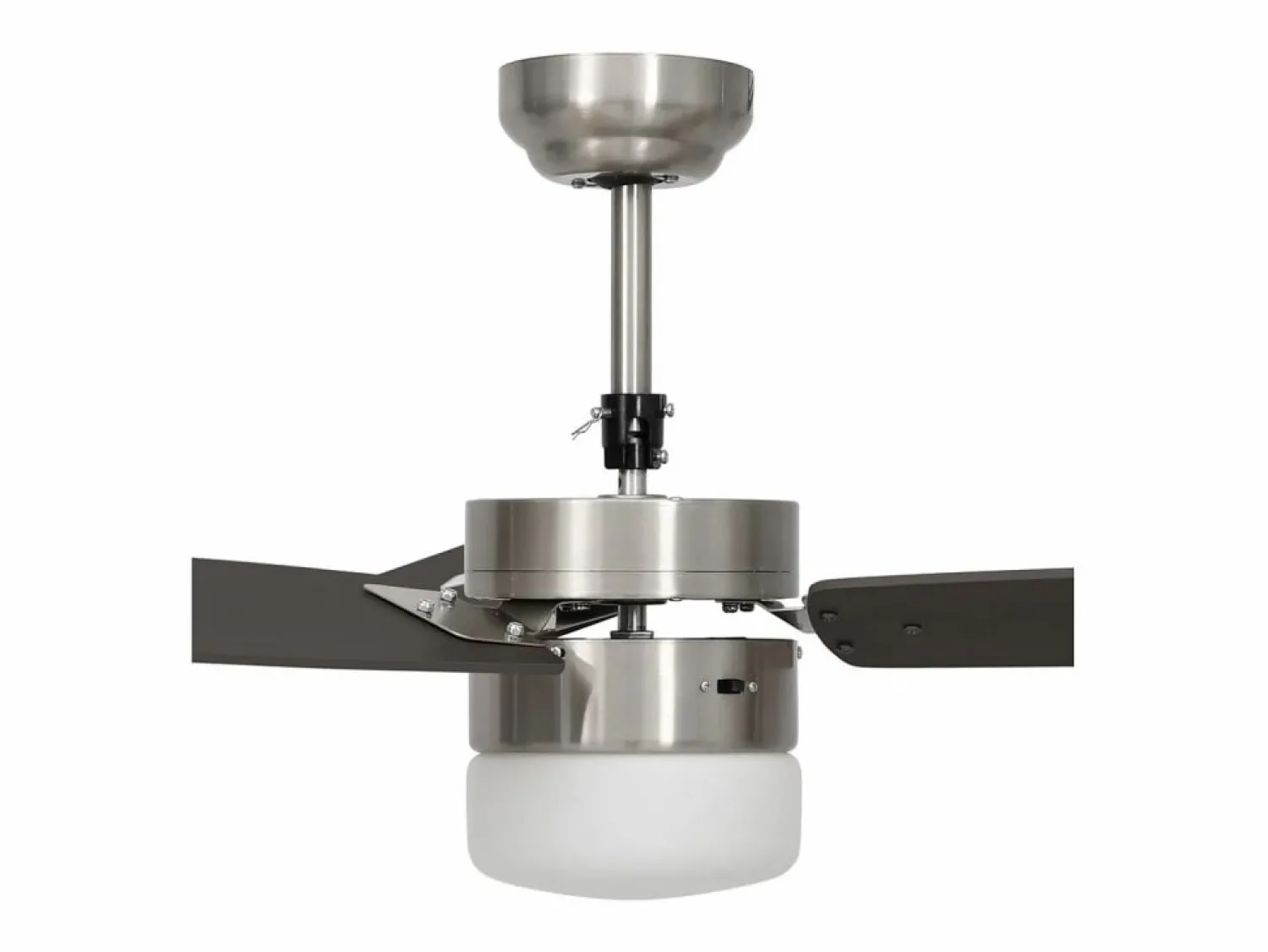 Online vidaxl Ventilador de techo con luz con mando marrón oscuro 108 cm Marru00f3n