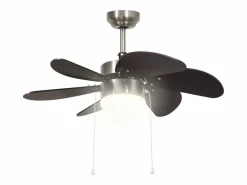 Ventilador de techo con lámpara marrón oscuro 76 cm ES207221