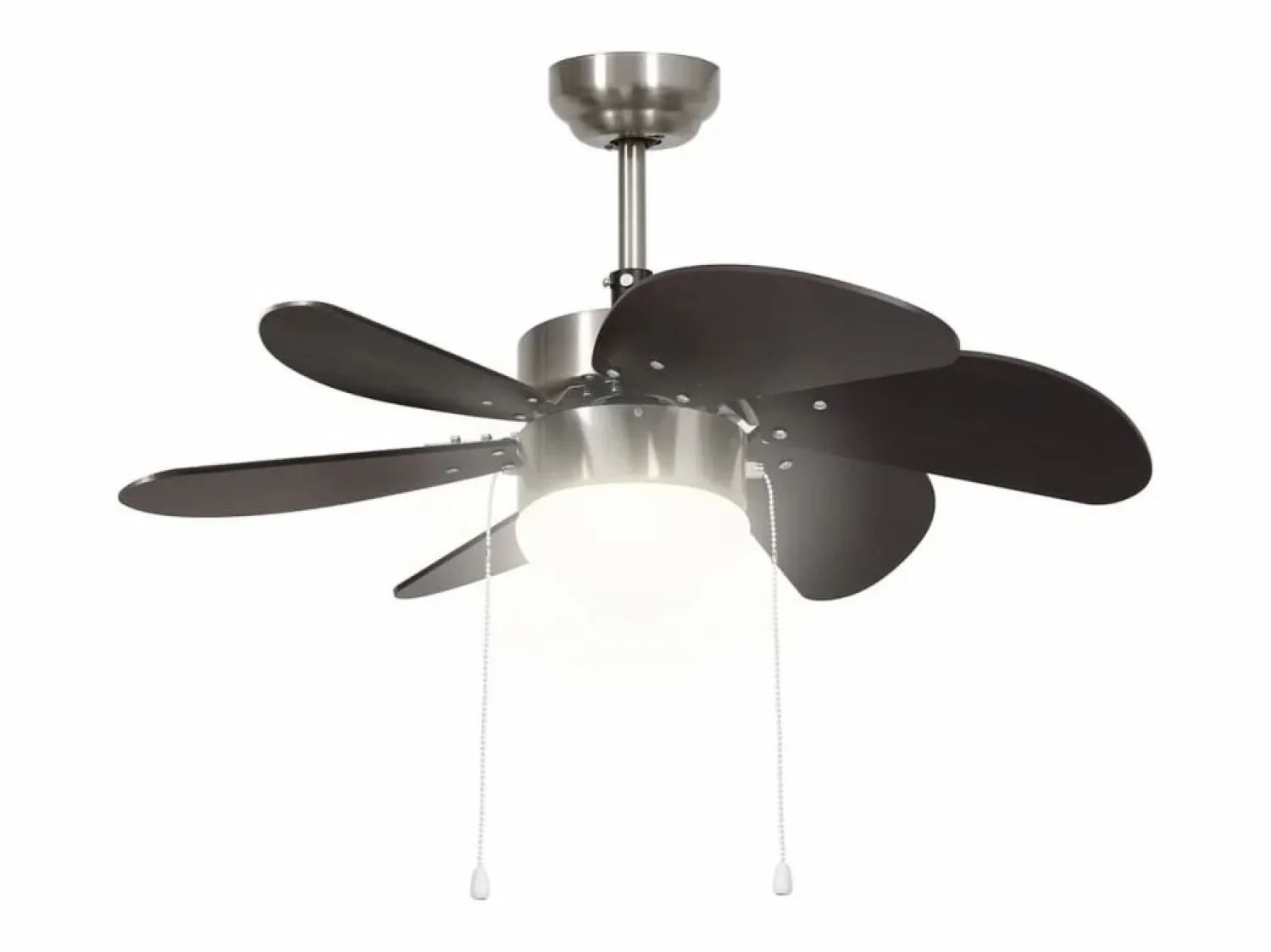 Ventilador de techo con lámpara marrón oscuro 76 cm ES207221