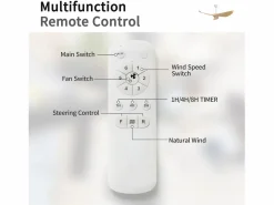 OKWISH Ventilador de techo de 52