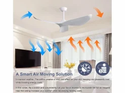 OKWISH Ventilador de techo de 52