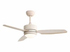 OKWISH Ventilador de techo de 117 cm - Ventilador de techo para sala de estar con 6 velocidades y 3 aspas de ABS - Iluminación LED