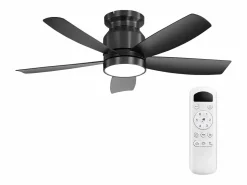 Ventilador de techo de 42 pulgadas con iluminación LED de 18 W, control remoto, 5 aspas de ABS, motor CC reversible, color (106,68 x 106,68 x 23,11 cm)