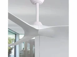 Clearance Ventilador de techo de 52 pulgadas - Ventilador de techo con 3 aspas de ABS y control remoto de 6 velocidades - para sala de estar Blanco