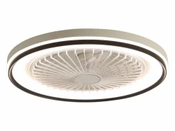 Best Ventilador de techo de 19 pulgadas con control remoto, 3 aspas de ABS, motor de CC ultrasilencioso, LED RGB regulable de 3 colores (48,26 x 48,26 x 12,7 cm) Aire Acondicionado, Ventilación