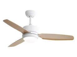 Best Ventilador de techo de madera - Ventilador de techo para sala de estar con 6 velocidades y 3 aspas de ABS - Iluminación LED Aire Acondicionado, Ventilación