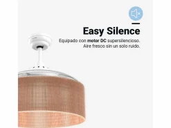 Outlet Ventilador de techo Jaloque 5042WFC Universal Blue 65W 4 aspas retráctiles marrón Aire Acondicionado, Ventilación