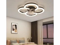 Outlet Ventilador de techo LED con iluminación - 40 W, silencioso, , con control remoto, temporizador regulable de 6 velocidades Plafón