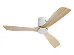OKWISH Ventilador de techo moderno de madera - Ventilador de techo de 52
