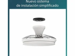 Ventilador de techo Bliss 35W 3 aspas retráctiles mando a distancia Ø106 cm Aire Acondicionado, Ventilación
