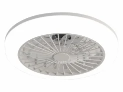 Ventilador de techo sin aspas con luz y control remoto, diseño moderno, ABS, , montaje empotrado (45,7 x 45,7 x 14,5 cm)