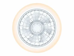 Discount Basic Ventilador de techo Siroco 43W aspas reversibles con altavoz 3000lm Ø46 cm Blanco