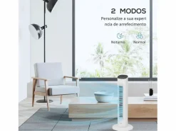 Homcom Ventilador de torre 50W con mando a distancia 3 velocidades 78 cm