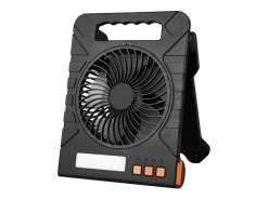 Ventilador Solar SucceBuy Portátil Recargable 10000 mAh con Iluminación LED, Panel Solar Plegable 4 W, 4 Velocidades, Temporizador, Alimentación USB