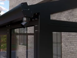 Online Veranda de aluminio y policarbonato con protección UV - 12 m² - antracita - MATHILDA Pérgola