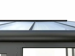 Online Veranda de aluminio y policarbonato con protección UV - 12 m² - antracita - MATHILDA Pérgola