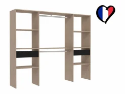 Concept-Usine Vestidor 2 armarios, 6 estantes, 2 cajones ELYSEE